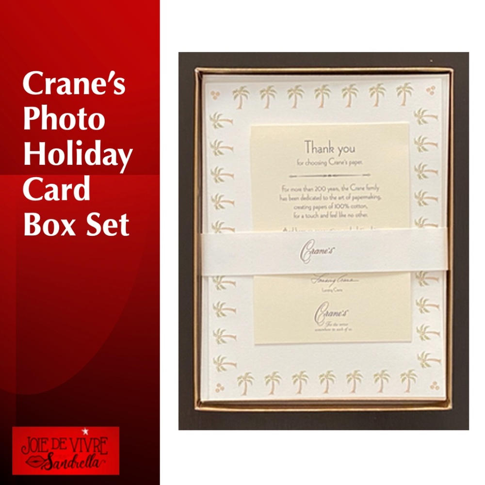 Crane's Holiday Photo Cards - Gold | Green | Palms